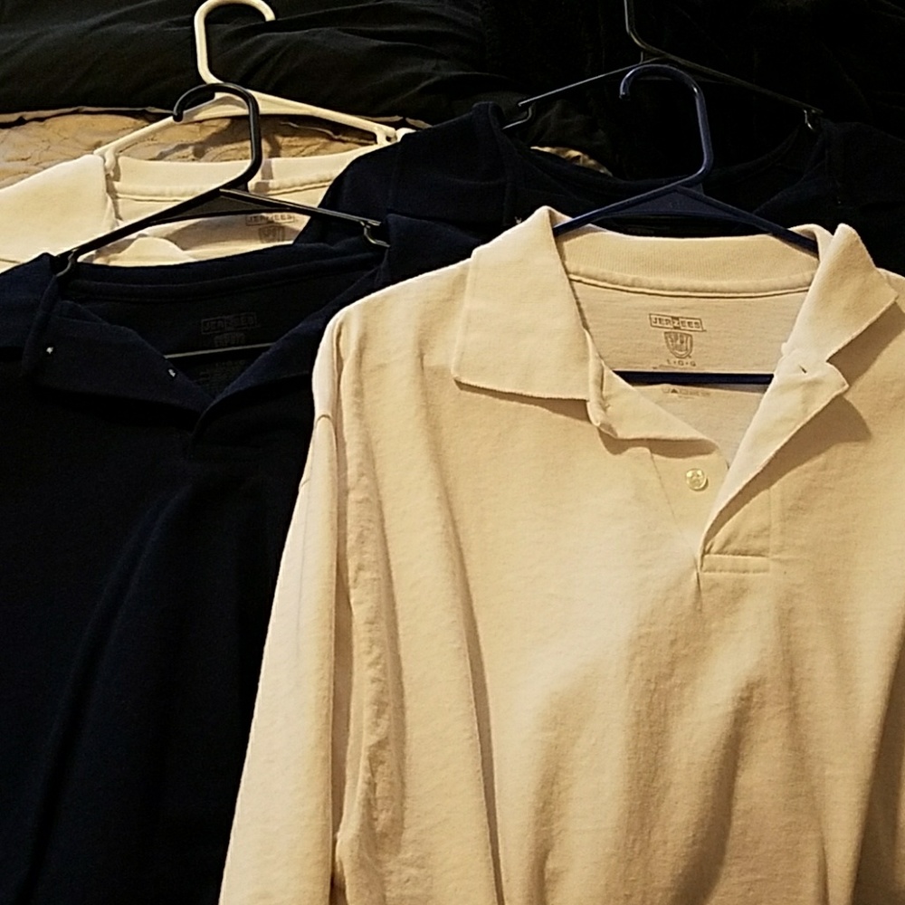 4 long sleeve Jerzee shirts